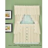 Today's Curtain, Orleans Scallop Curtain, Ecru 36" Tier Pair and