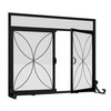 Fire Beauty Fireplace Screen with Magnetic Doors,Large Metal Fire Place