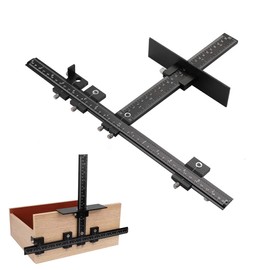 Cabinet Hardware Jig ECUTEE Aluminum Alloy Cabinet Handle Jig Cabinet Handle Template Tool Adjustable Drill Guide Template Tool for Accurate Installation of Door Drawer Front Knobs Handles and Pulls