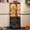 JKsmart Corner Bar Cabinet with LED Lights, 5-Tier Industrial Wine