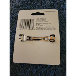 Goody  Vintage REVLON Fashion gray/white fabric striped heart  NOS 1997