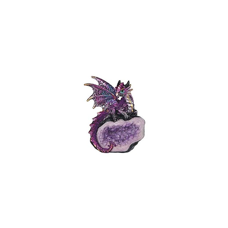 GSC 4 Inch Dragon Figurine Purple on Crystal