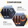 MAXDOM Grille Inserts Headlight Covers Set Fits for Jeep (2018-2023)