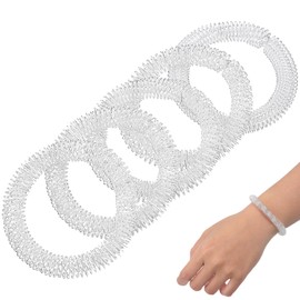 Healvian Pack of 5 Acupressure Bracelet Made of Metal for Wrist Massage Bracelets to Relieve and Promote Blood Circulation for Women and Girls