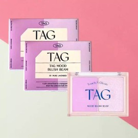 Tag 태그 무드 블러쉬 빔 3호_퓨어라벤더 x 2개 / 생기연출 화사함 볼륨 메이크업 Tag Mood Blush Beam No. 3_Pure Lavender x 2 / Vitality-Enhancing Radiant Volume Makeup [Mood Blush Beam No. 3_Pure Lavender x 2 pieces]
