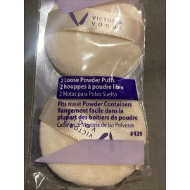 Victoria Vogue, Round Puff Pressed Powder Puffs For Compacts 2.5 Inch 4 Pack NEW