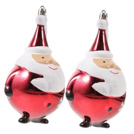 MAGICLULU 2pcs Christmas Santa Claus Hanging Ornaments Xmas Decorations for Tree Wall Door Fireplace Holiday Party Supplies Red White