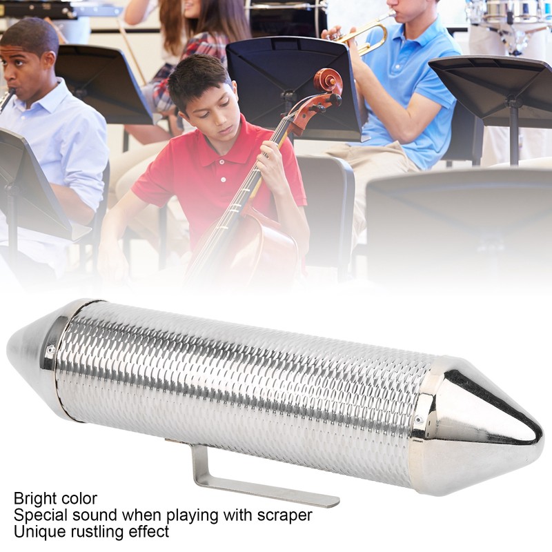 Guiro Shaker Scraper Metal Orff Percussion Instrument Music Teaching Aids