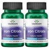 Swanson Iron Citrate 25 Milligrams 60 Veg Capsules (2 Pack)