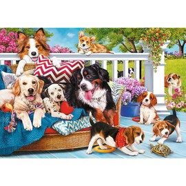 Trefl 10698 1000 Elements Puzzle, Thickest Cardboard, Organic, Dogs, Puppies, Animals, Cute Picture, Entertainment for Adults and Children from 12 Years, Puzzle Cuteness Overload: Doggy Friendship