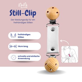 NuNi Nursing Clip Pullover Clip Clothing Clip for Hands-Free Comfortable Breastfeeding Safe for Mother and Baby