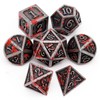 Haxtec Bloodstained Metal DND Dice Set Blood On Dice D&D