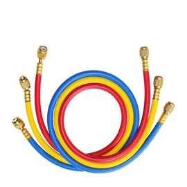 Beduan AC Charging Hose 1/4" SAE Flare Thread HVAC Air Condition Refrigerant Charging Hose 60” for R12 R22 R502（Pack of 3）