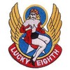 EagleEmblems PM0848 Patch-Nose Art,Lucky EIGH (3.5'')