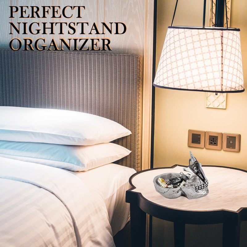 VIPbuy Skull Glasses Holder Stand with Storage Tray, Novelty Eye