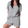 Ekouaer Womens Pajamas Sets Soft 95% Cotton Pjs Short Sleeve