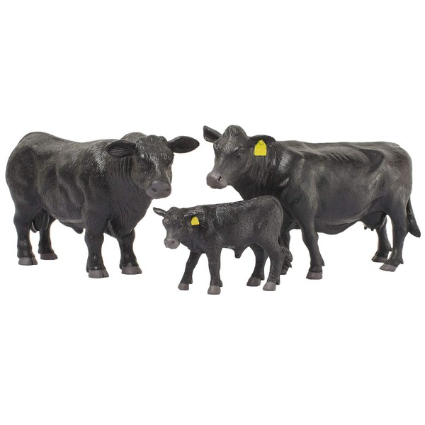 Little Buster Toys Black Angus Family Set - Angus Cow,