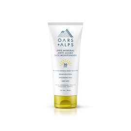 Oars + Alps Mineral SPF 30 Sunscreen and Anti-Aging Face Moisturizer with Hyaluronic Acid, Water and Sweat Resistant, Oil Free, TSA Friendly, 2 Fl Oz
