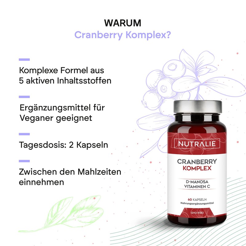 Cranberry American Vitamin C D-Mannose and Hibiscus + Ginger -
