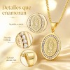 Collar De Oro Plata 925 Mujer Con Virgen De Guadalupe