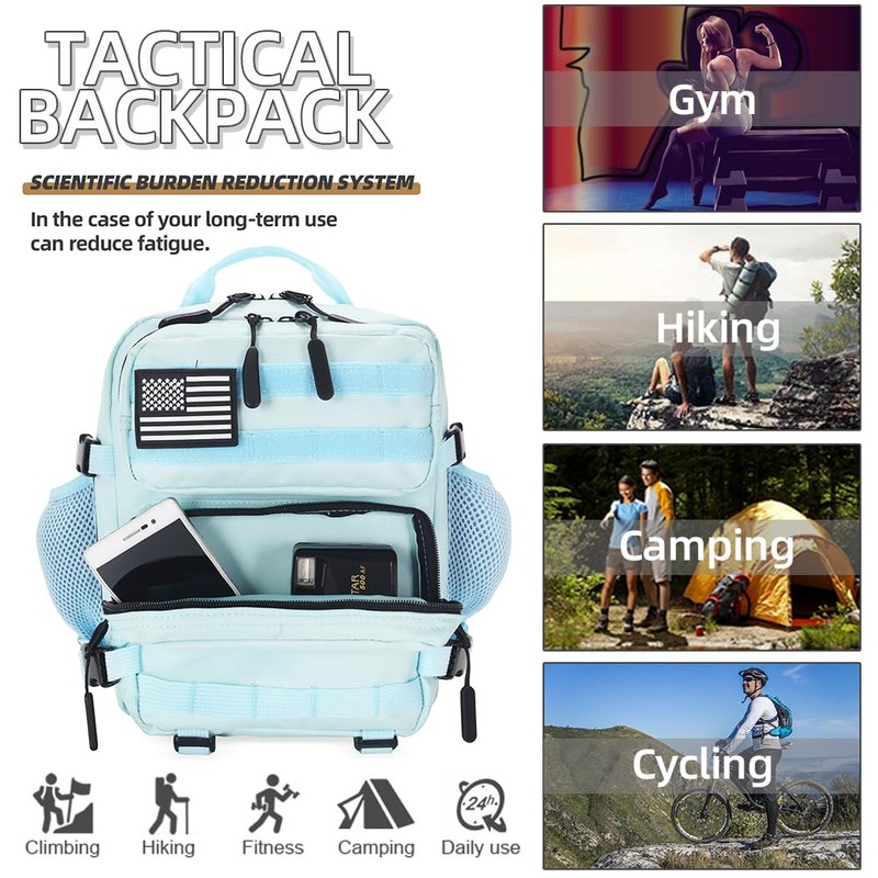 HongXingHai 9L Mini Tactical Backpack for Men and Women, Tactical