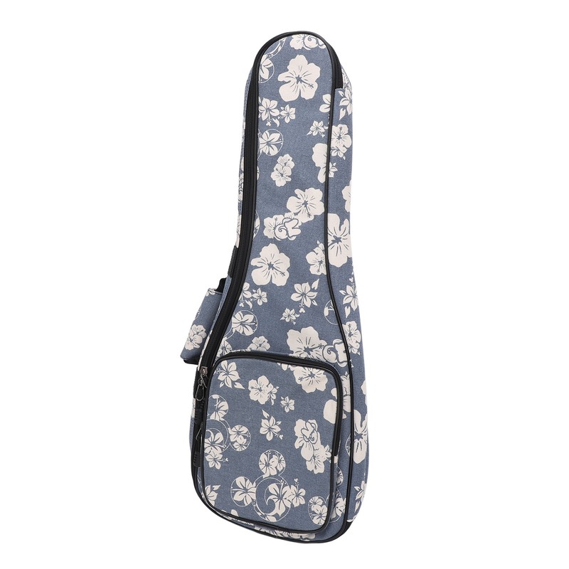 Ukulele Case Backpack Hawaiian Hibiscus Flower Pattern Thickened Ukulele Padded