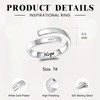 BEILIN Sterling Silver Hope Rings Adjustable Christian Ring Jesus Cross
