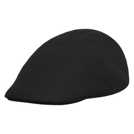 Sterkowski Ivy Five Flat Cap Wool Peaked Cap for Men and Women Lightweight Practical Flat Cap, black, 57