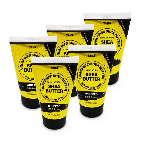 Taha Unrefined Shea Butter, Whipped Soft & Creamy, Soothing &