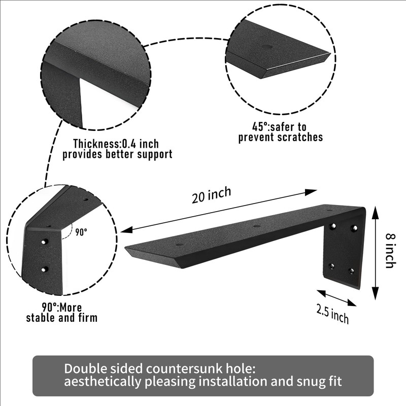 Countertop L Brackets 20 Inch Heavy Duty Granite Countertop Bracket