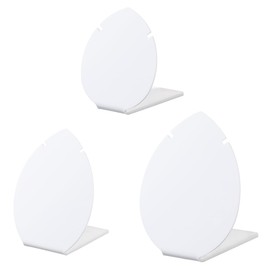 SUNNYCLUE 3 Sizes Earring Display Holder Earring Acrylic Holder Necklace Stand Holder Leaf Shaped White Acrylic Jewellery Display Stand Aesthetic Jewellery Organizer for Selling Home Storage Show