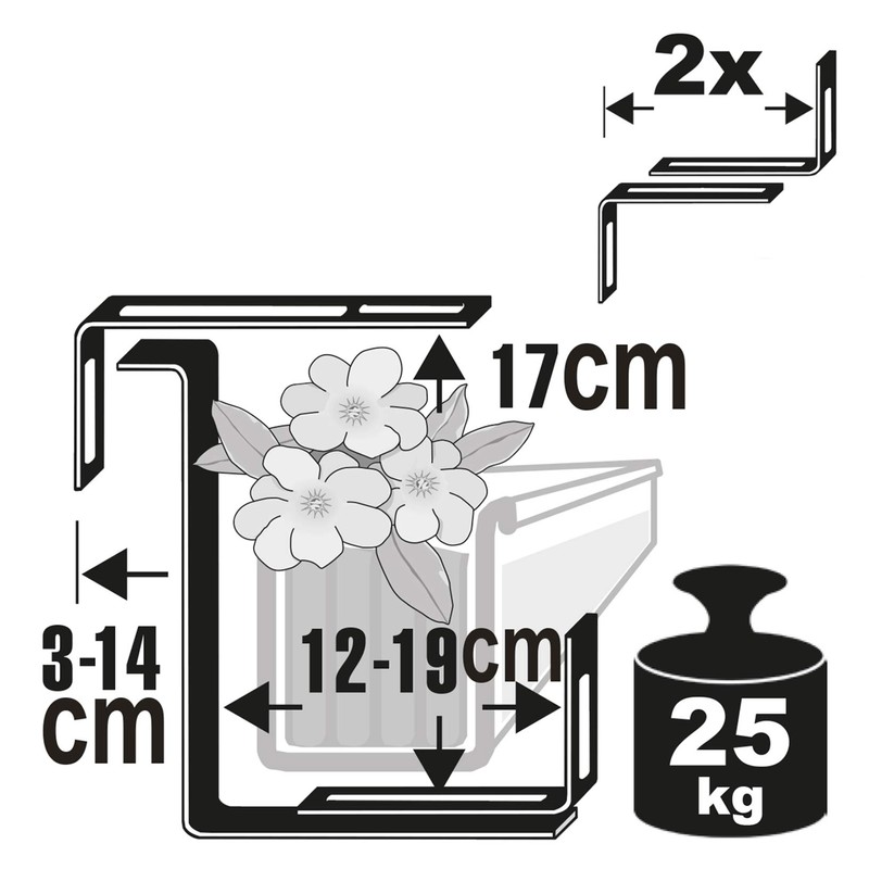 Windhager Flower Pot Holder, brown