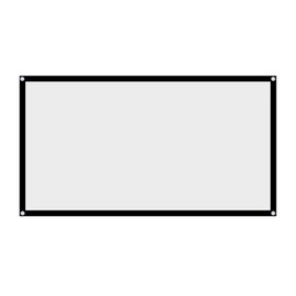 Tiiyee Projection Screen, 60-120 Inch 16:9 Projection Screen Rear Projection Screen Portable Foldable Wrinkle-Free White Projection Screen (60 Inch)