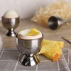 ACTIUSIS Stainless Steel Egg Cups with Base, Stackable, Set of