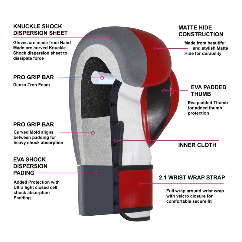 Boxing sparing punching pads and bag glove rex leather +