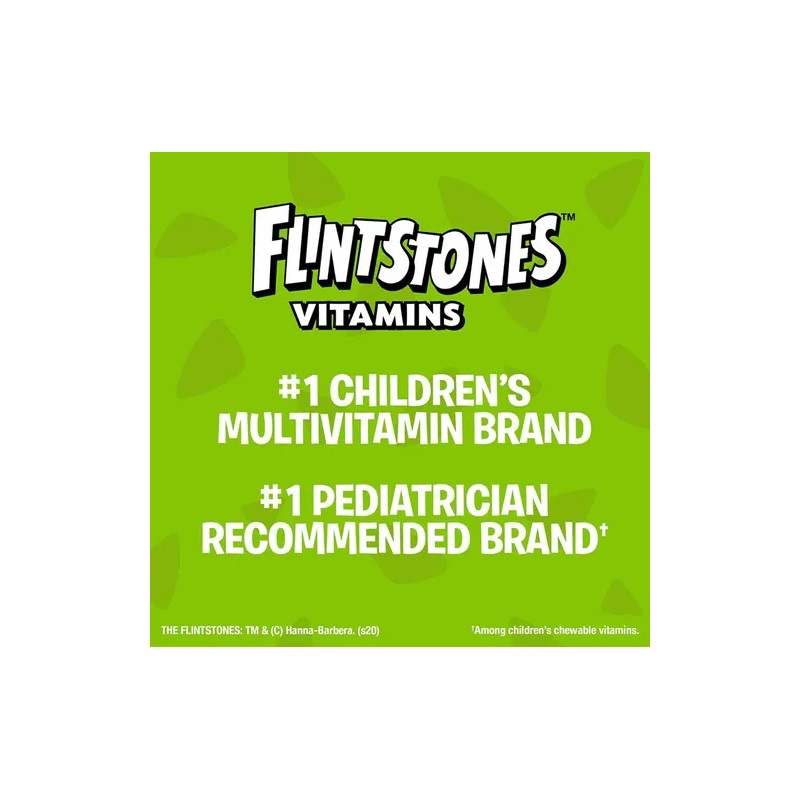 Flinstones Picapiedras Multivitamínico Niños 180 Tabletas Sabor Fruta