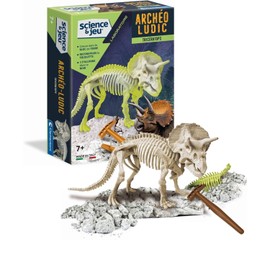 Clementoni 52069 Archéo Ludic Triceratops – leuchtet im Dunkeln