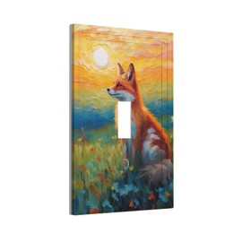 Decorative Art Light Switch Covers Fox Single Toggle Wall Plate Decorative Switchcover Electrical Switchplate