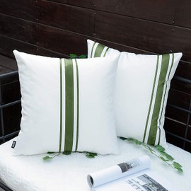 JOJOGOGO Sage Green Outdoor Throw Pillow Covers Waterproof 18 x 18 Set of 2 Sage Green Decor for Room Bedding and Patio Furniture