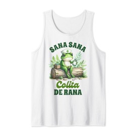 Mexican Nurse Frog Latina Enfermera Sana Sana Colita De Rana Tank Top