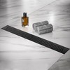 BAUNVB Linear Shower Drain 36 Inch Rectangular, Professional Black 304