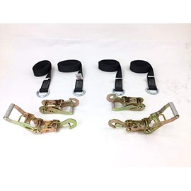 2" x 8' Black Diamond Weave Lasso Strap w/Snap Hook Ratchets (4)