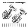 304 Stainless Steel Soft Close Cabinet Hinges – Hydraulic Concealed