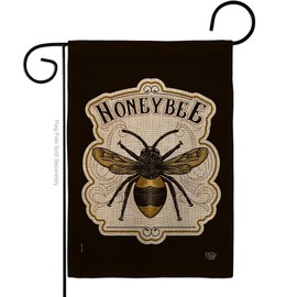 Bugs & Frogs Bee Burlap Garden Flag Friends Butterfly Ladybugs Dragonfly Springtime Insect Natural Wildlife Small Decorative Gift Yard House Banner Double-Sided Made In USA 13 X 18.5