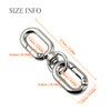 [FUSSED] 2-piece Set Spring Keychain, Carabiner Hook, Lost Prevention, Easy