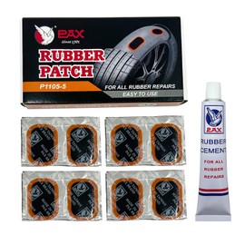 PAX 48 Pcs 24 x 35mm Inner Tube Tire Repair Patches with 20cc Cement, Puncture Tire Repair Kit for Car, Motorcycle, Scooter, Bicycle, BMX, ATVs, River Floating, Inflatable Rubber