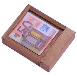Money – The Money Safe – for money gifts in beautiful packaging – trick box – thinking game – puzzle game – wooden logic game