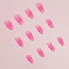 MERVF Almond Press On Nails - Medium Pink Gradient Glue