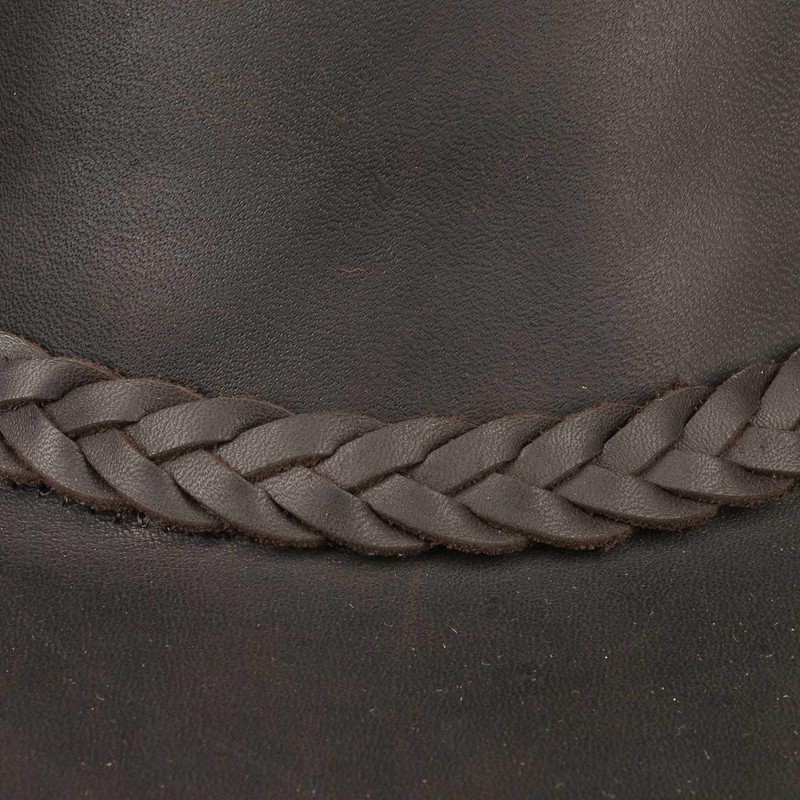 Squashy Outback Leather Hat BARMAH leather hat outback (XXL/62-63 -