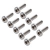 100Pcs Button Head Socket Caps Screws M4 Galvanized Steel for